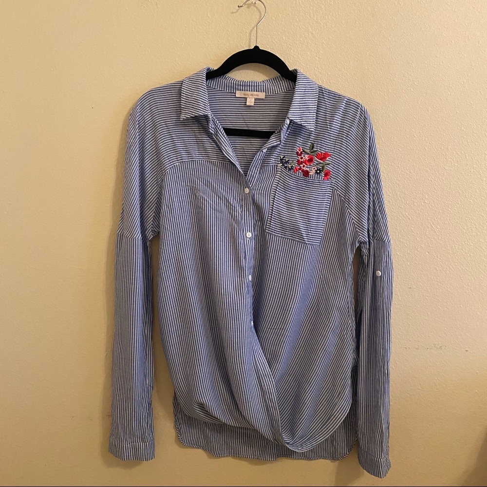 Pinstripe button down